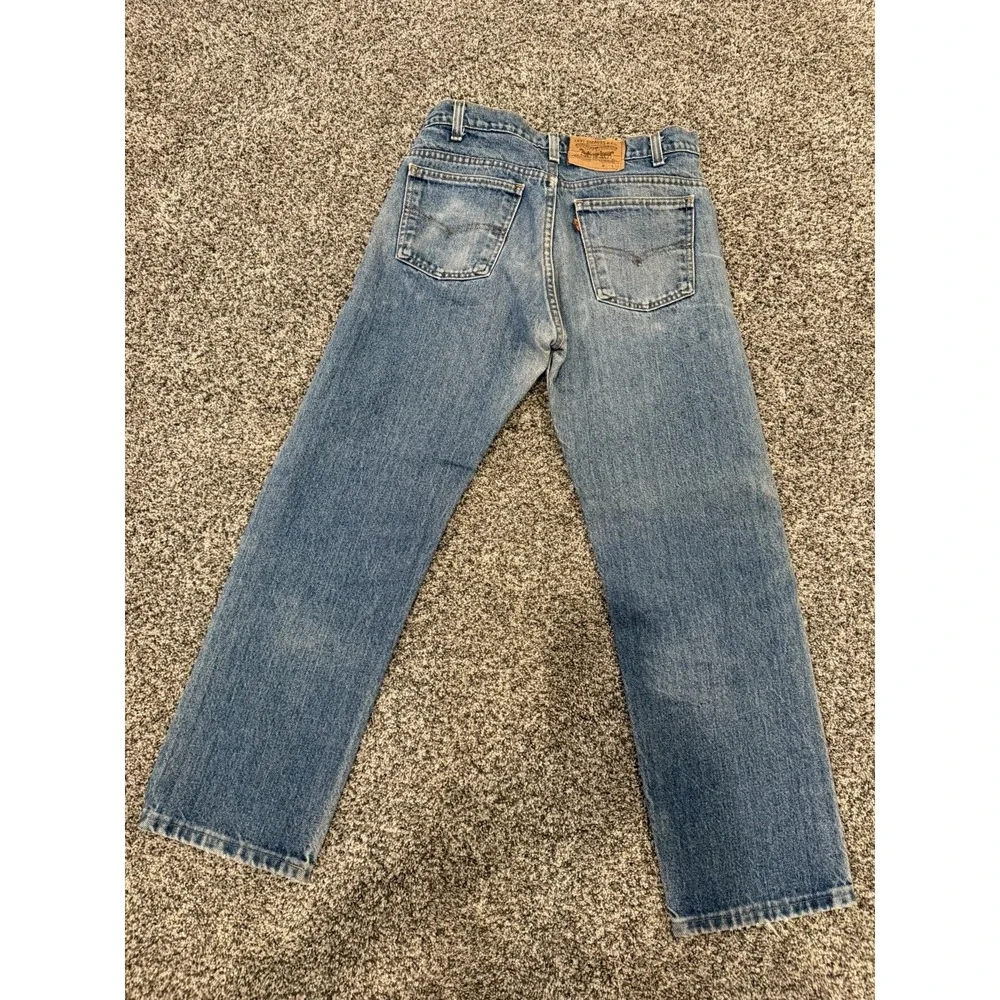 Vintage 1990 Levi's 505 Orange Tab Denim Jeans USA Made Regular Straight 30x27